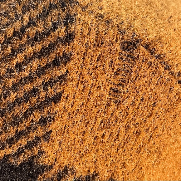 Zara Knit Buffalo Check Trench Sweater Jacket Brown Black Size Small - Picture 7 of 14